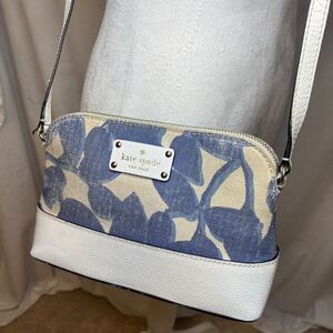 Kate Spade New York Floral Fabric Crossbody Bag Zip Purse Womens Adjustable